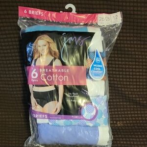 Just My Size Breathable Cotton Panties - Blue, White, Patterned